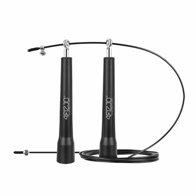 Скакалка швидкісна для кросфіту 4FIZJO Standard+ чорна