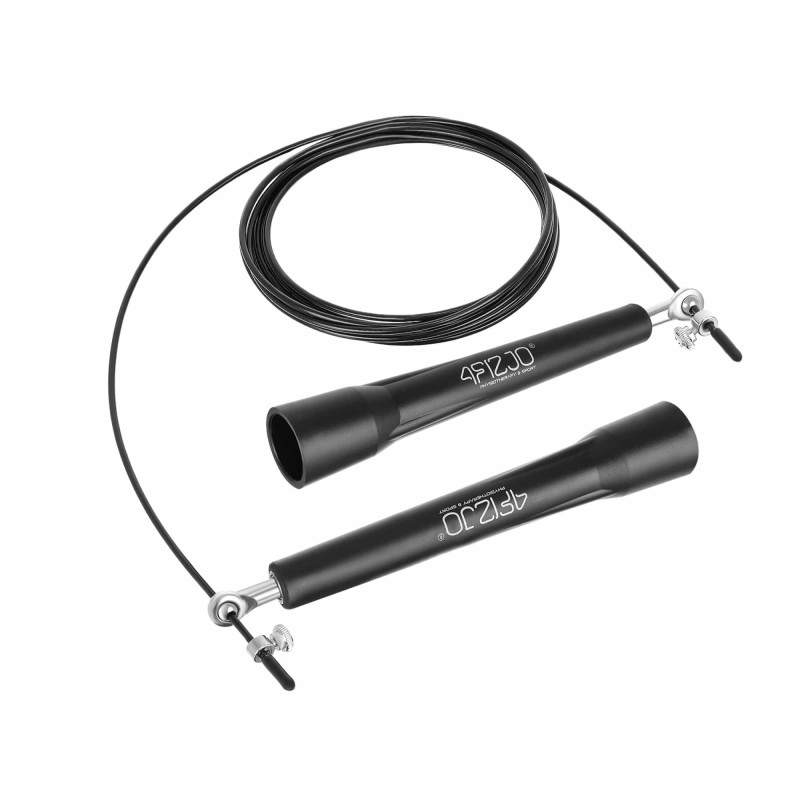 Скакалка швидкісна для кросфіту 4FIZJO Standard+ чорна