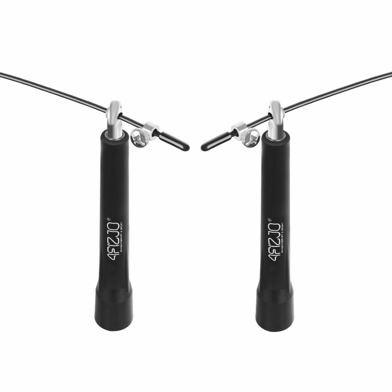 Скакалка швидкісна для кросфіту 4FIZJO Standard+ чорна