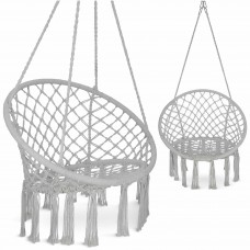 Кресло-качалка 4FIZJO Boho Dream 80 см подвесное, плетеное Grey (P-5905973404525)