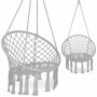 Крісло-гойдалка 4FIZJO Boho Dream 80 см підвісна, плетена Grey (P-5905973404525)