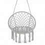 Крісло-гойдалка 4FIZJO Boho Dream 80 см підвісна, плетена Grey (P-5905973404525)