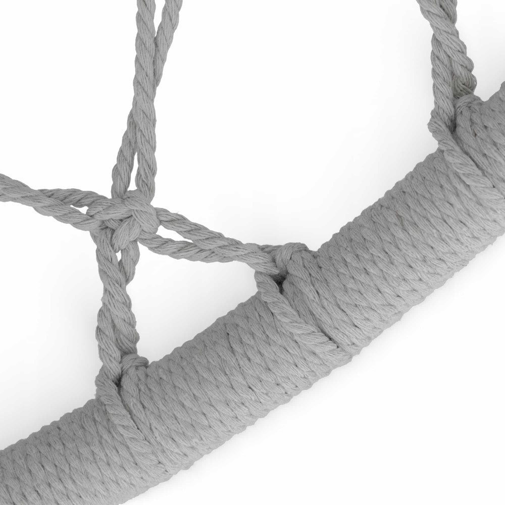 Крісло-гойдалка 4FIZJO Boho Dream 80 см підвісна, плетена Grey (P-5905973404525)