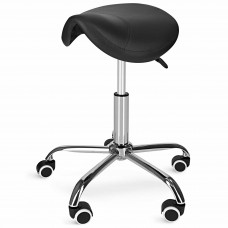 Стул для мастера 4FIZJO Ergo регулируемый, без спинки, на колесах Black (P-5907739319609)