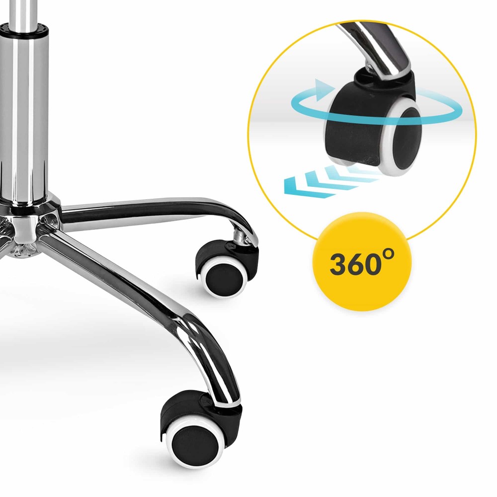 Стілець для майстра 4FIZJO Ergo регульований, без спинки, на коліщатах Black (P-5907739319609)