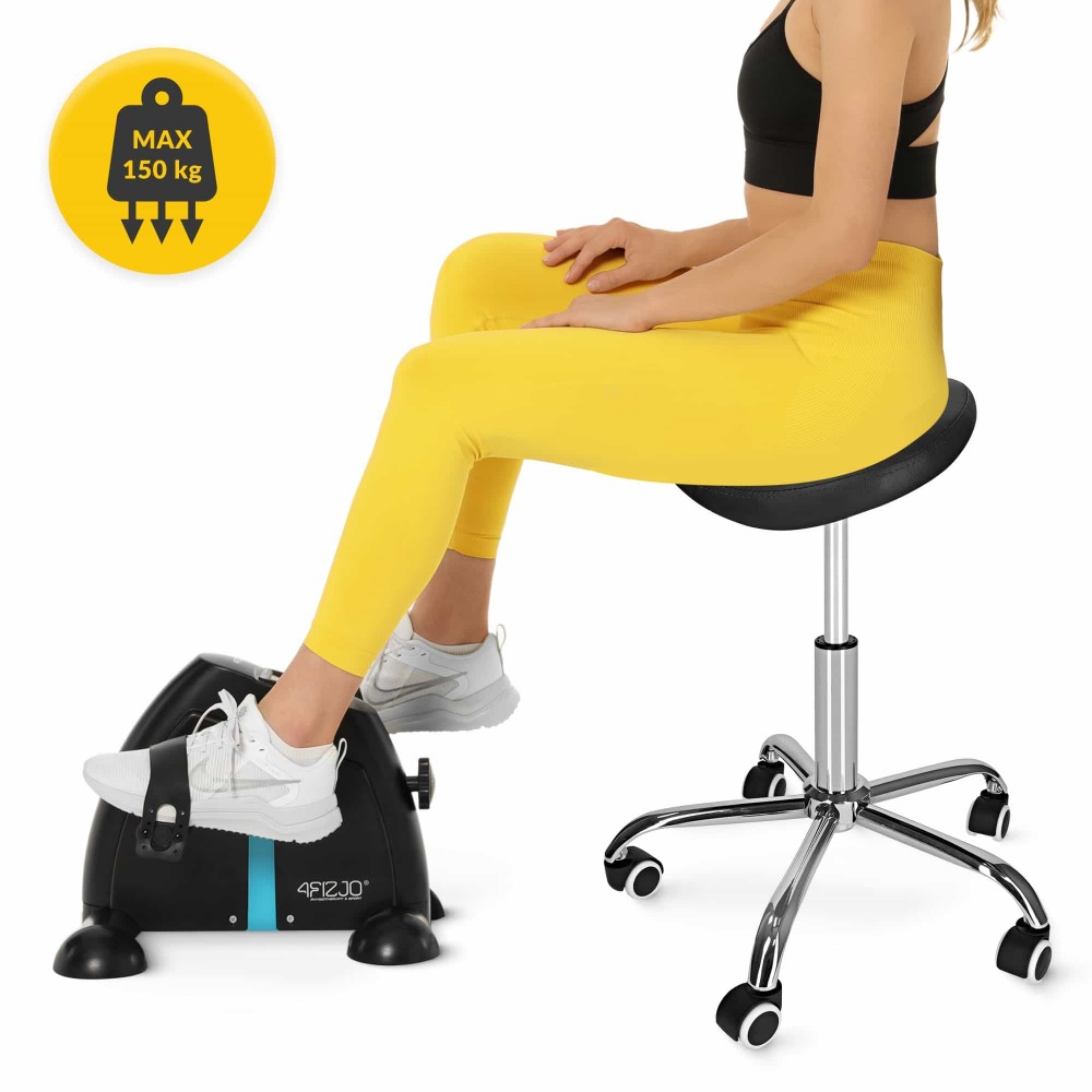 Стілець для майстра 4FIZJO Ergo регульований, без спинки, на коліщатах Black (P-5907739319609)