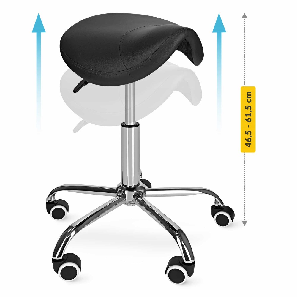 Стілець для майстра 4FIZJO Ergo регульований, без спинки, на коліщатах Black (P-5907739319609)