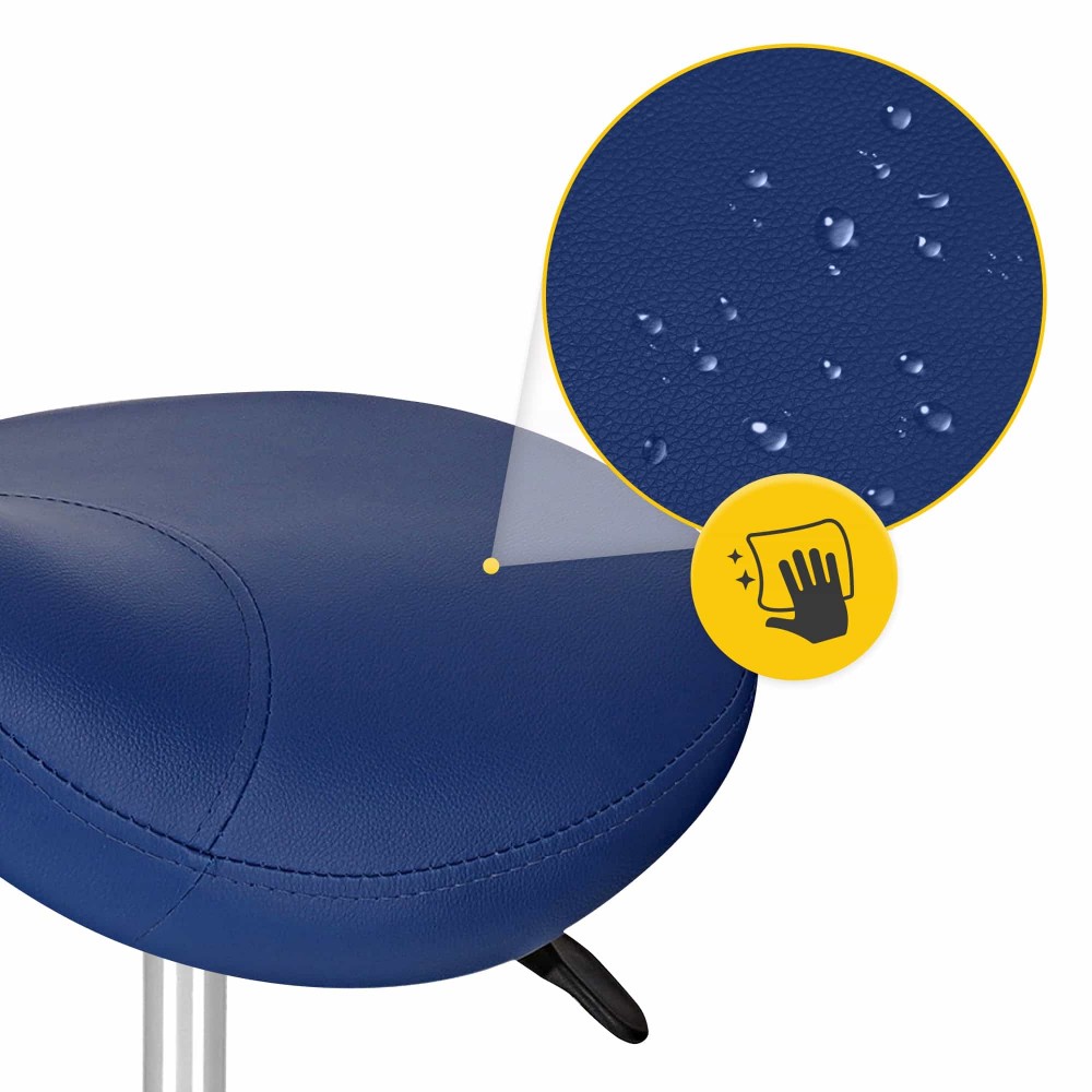 Стул для мастера 4FIZJO Ergo регулируемый, без спинки, на колесиках Blue (P-5907739319616)