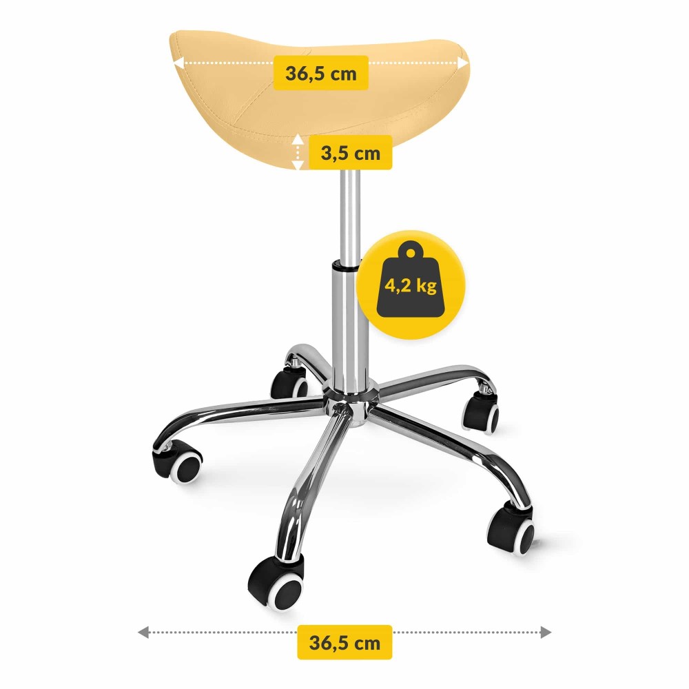 Стілець для майстра 4FIZJO Ergo регульований, без спинки, на коліщатах Beige (P-5907739319623)