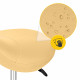 Стул для мастера 4FIZJO Ergo регулируемый, без спинки, на колесиках Beige (P-5907739319623)