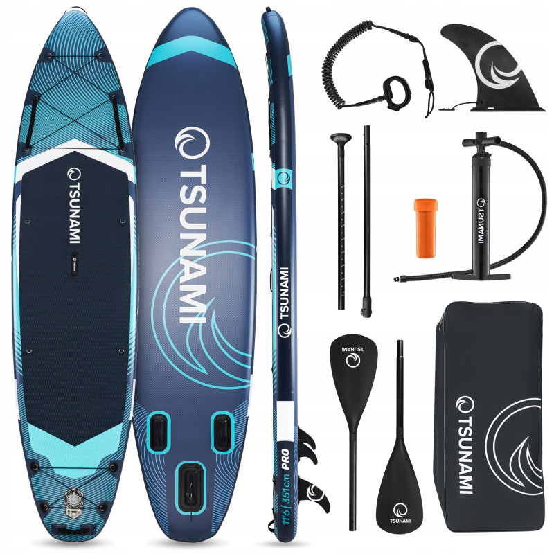 Надувная SUP доска TSUNAMI PRO 350 см с веслом T12 (P-5905973405607)