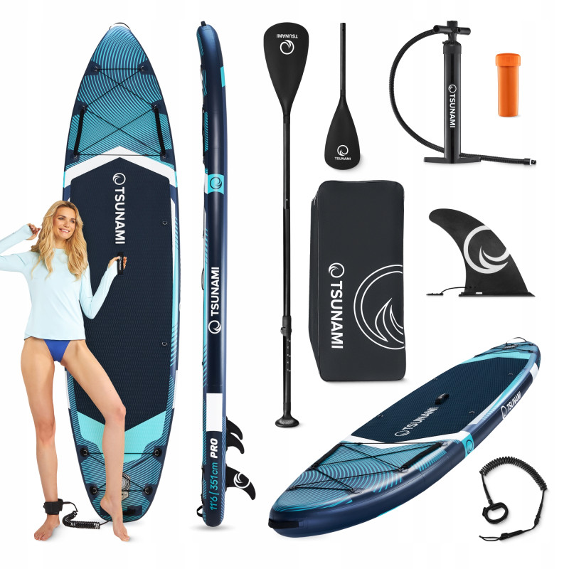 Надувная SUP доска TSUNAMI PRO 350 см с веслом T12 (P-5905973405607)