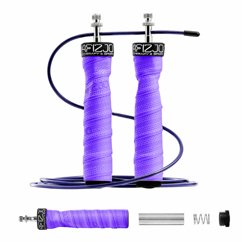 Скакалка швидкісна для кросфіту 4FIZJO Speed Rope PRO+ фіолетова
