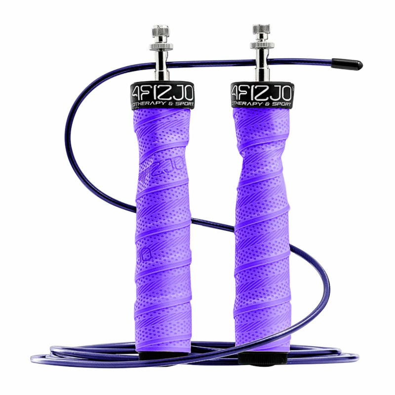 Скакалка швидкісна для кросфіту 4FIZJO Speed Rope PRO+ фіолетова