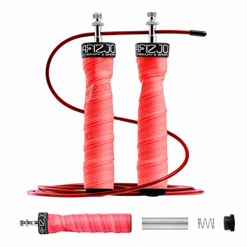 Скакалка швидкісна для кросфіту 4FIZJO Speed Rope PRO+ червона