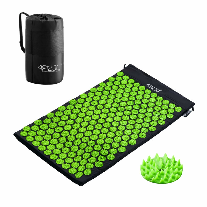 Коврик акупунктурный 4FIZJO Classic Mat Аппликатор Кузнецова Black/Green