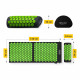 Акупунктурний килимок з напівваликом 4FIZJO 128 x 48 см Black/Green