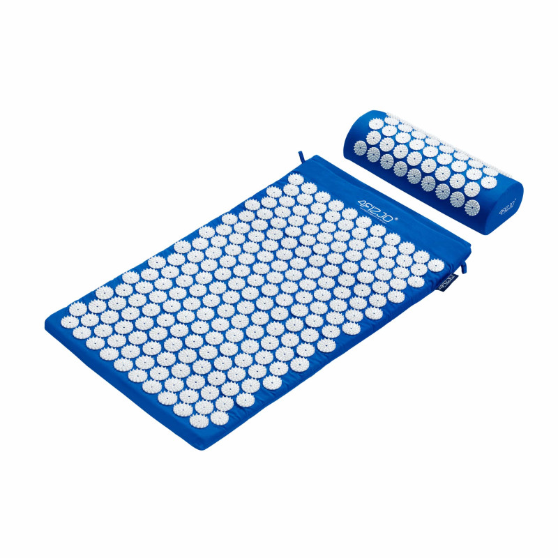 Коврик акупунктурный с валиком 4FIZJO Classic Mat Аппликатор Кузнецова Blue/White