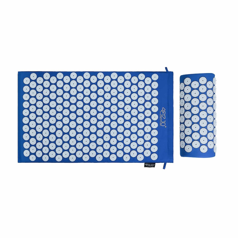 Коврик акупунктурный с валиком 4FIZJO Classic Mat Аппликатор Кузнецова Blue/White