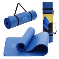 Мат для йоги та фітнесу 4FIZJO NBR 1 см Blue