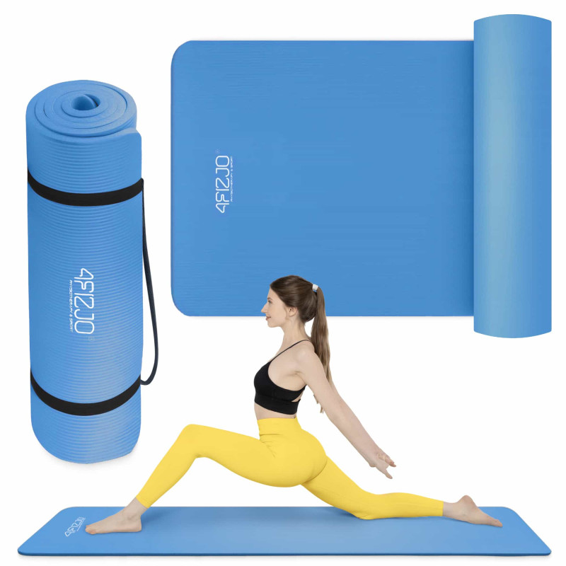 Коврик (мат) спортивный 4FIZJO NBR 180 x 60 x 1 см для йоги и фитнеса Blue (P-5907222931028)