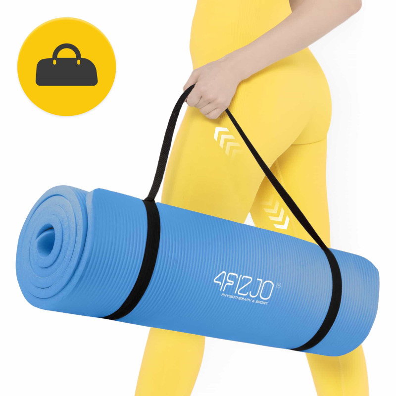 Коврик (мат) спортивный 4FIZJO NBR 180 x 60 x 1 см для йоги и фитнеса Blue (P-5907222931028)