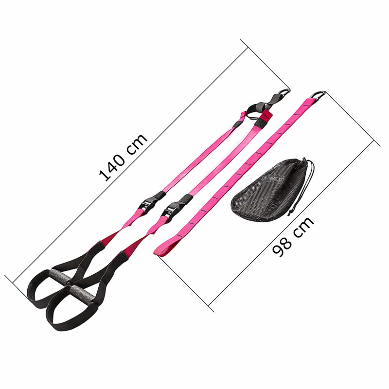 Петли для функционального тренинга 4FIZJO TRX Black/Pink (P-5907739314109)
