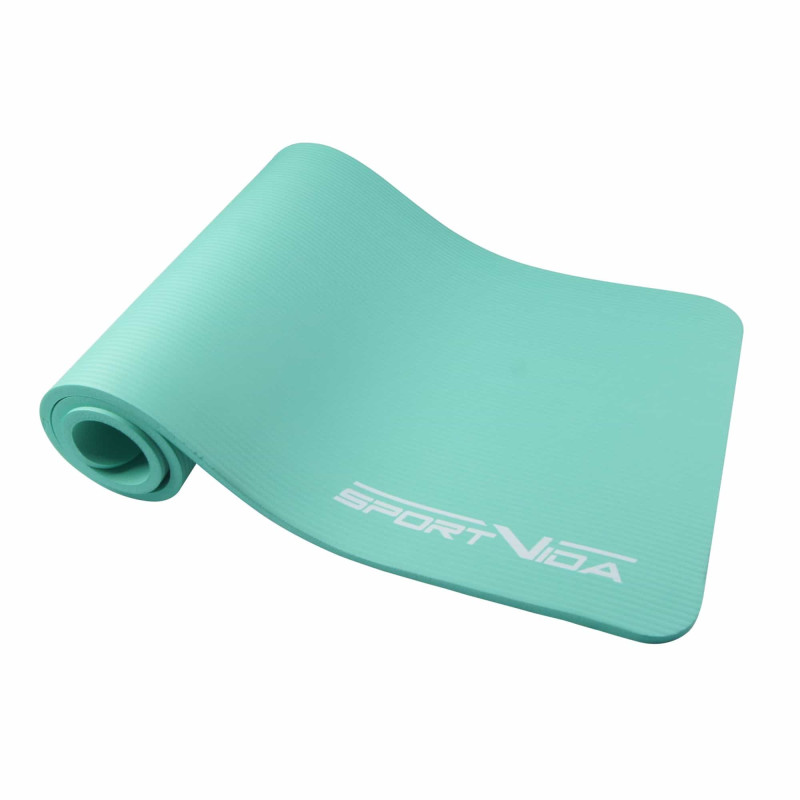 Коврик (мат) спортивный SportVida NBR 180 x 60 x 1 см для йоги и фитнеса SV-HK0067 Mint