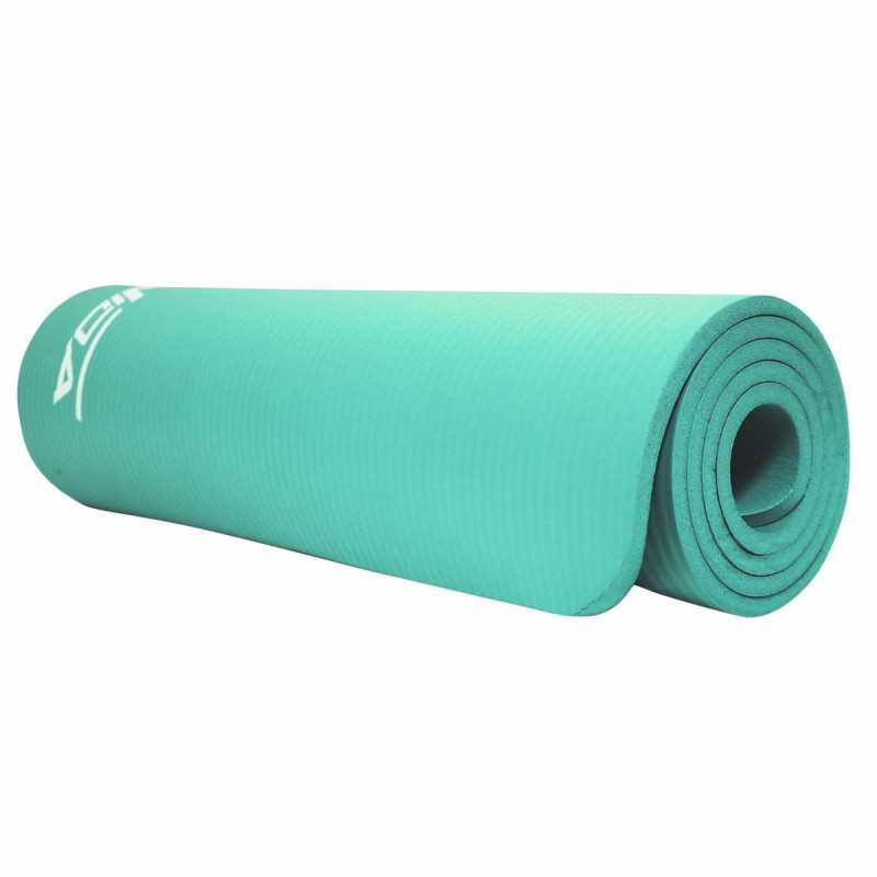Коврик (мат) спортивный SportVida NBR 180 x 60 x 1 см для йоги и фитнеса SV-HK0067 Mint