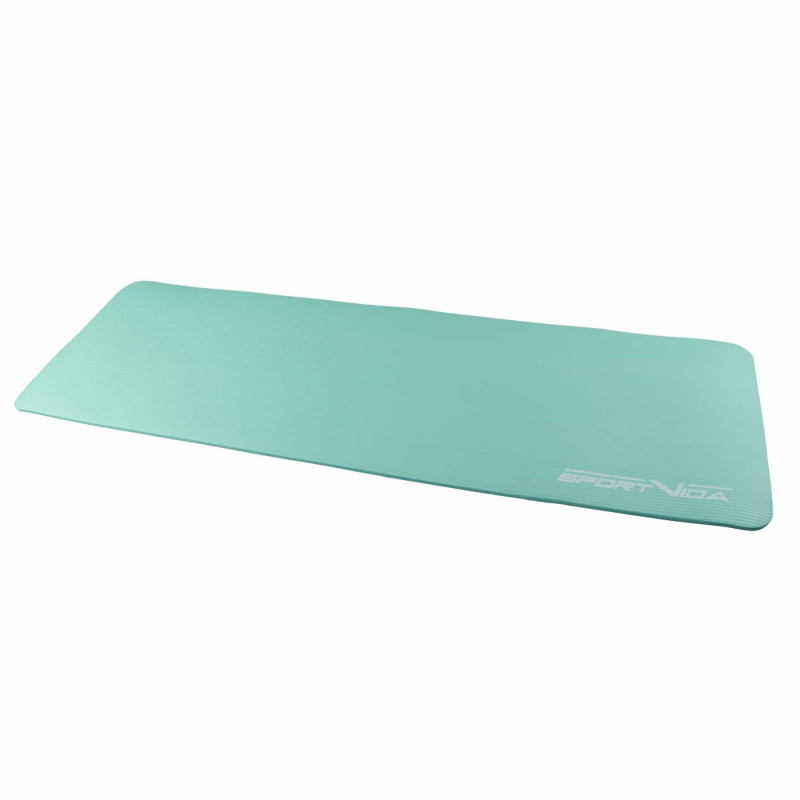 Коврик (мат) спортивный SportVida NBR 180 x 60 x 1 см для йоги и фитнеса SV-HK0067 Mint