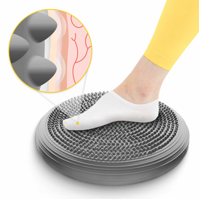 Балансувальна подушка-диск 4FIZJO MED+ 33 см Grey