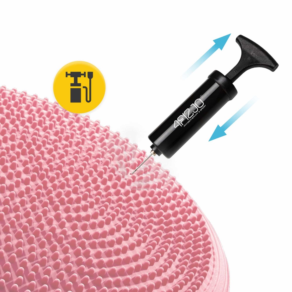 Балансировочная подушка-диск 4FIZJO MED+ 33 см сенсомоторная, массажная Pink (P-5907739313829)