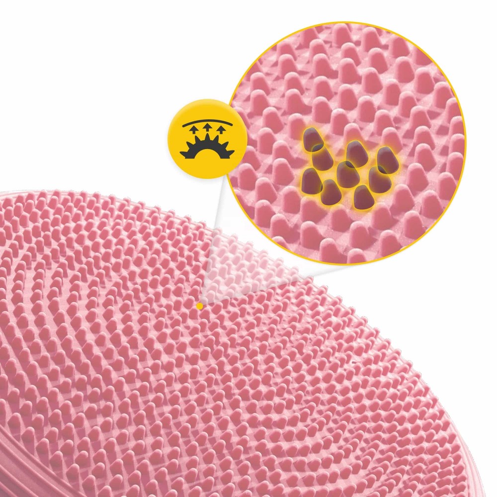 Балансировочная подушка-диск 4FIZJO MED+ 33 см сенсомоторная, массажная Pink (P-5907739313829)