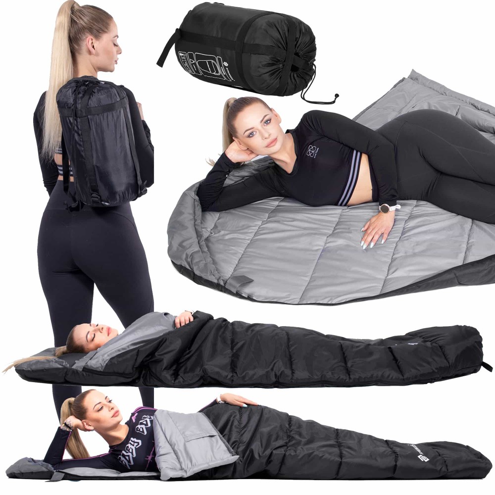 Спальный мешок (спальник) Springos CS0046 0 ...+10 °C R Black/Grey