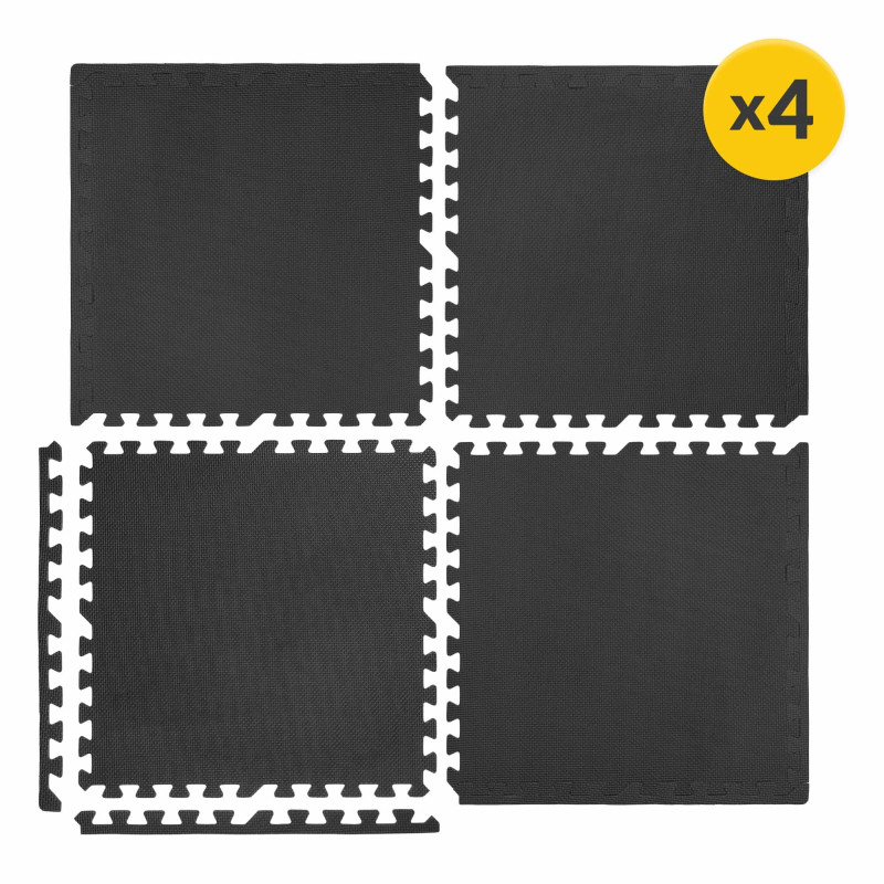 Мат-пазл (ласточкин хвост) 4FIZJO Mat Puzzle EVA 120 x 120 x 1 cм Black (P-5907222931011)
