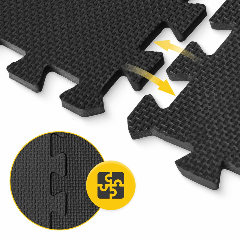 Мат-пазл (ласточкин хвост) 4FIZJO Mat Puzzle EVA 120 x 120 x 1 cм Black (P-5907222931011)