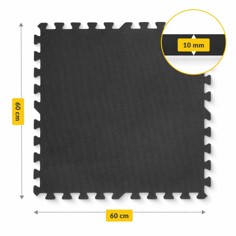 Мат-пазл (ласточкин хвост) 4FIZJO Mat Puzzle EVA 120 x 120 x 1 cм Black (P-5907222931011)