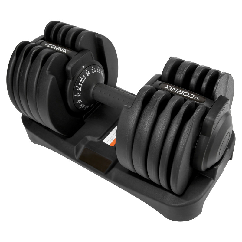 Гантеля з регульованою вагою Cornix 2.5-24 кг XR-0405 Black