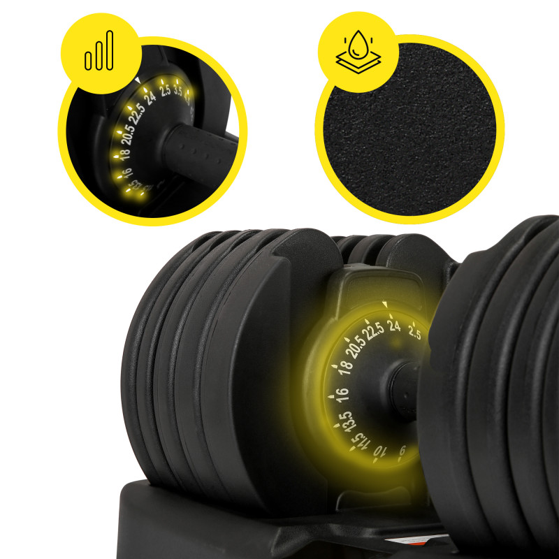Гантеля з регульованою вагою Cornix 2.5-24 кг XR-0405 Black