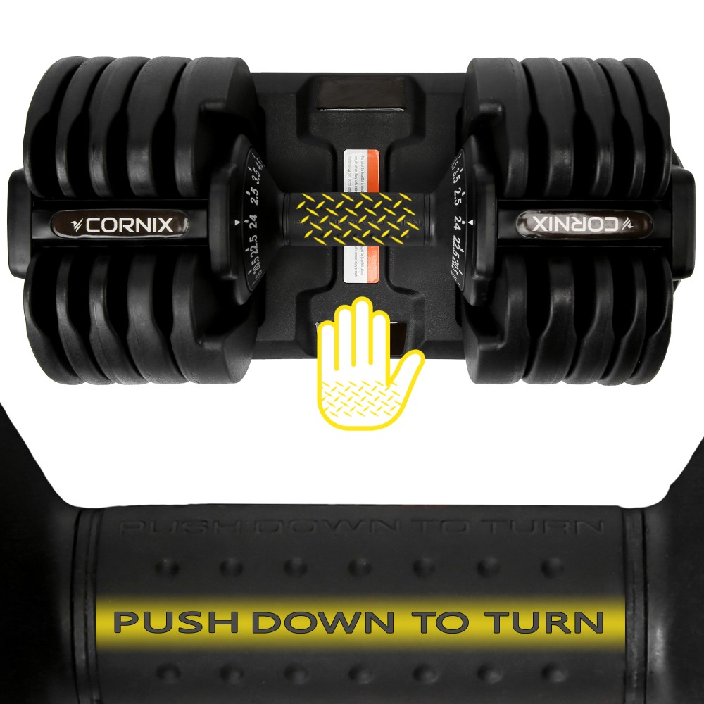 Гантель с регулируемым весом Cornix 2,5–24 кг XR-0405 Black