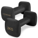 Гантелі вінілові Cornix Square 2 x 2 кг XR-0407 Black