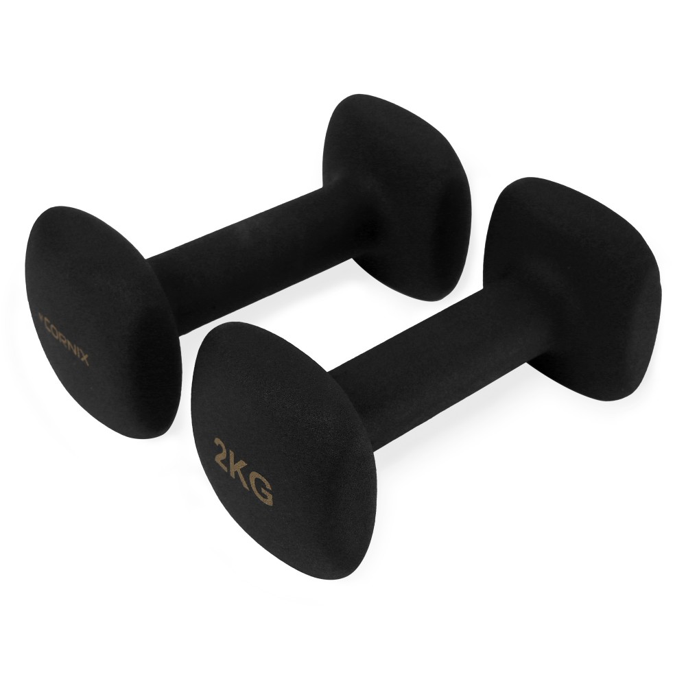 Виниловые гантели Cornix Square 2 x 2 кг XR-0407 Black