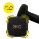 Гантелі вінілові Cornix Square 2 x 2 кг XR-0407 Black