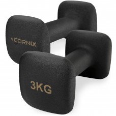 Виниловые гантели Cornix Square 2 x 3 кг XR-0408 Black