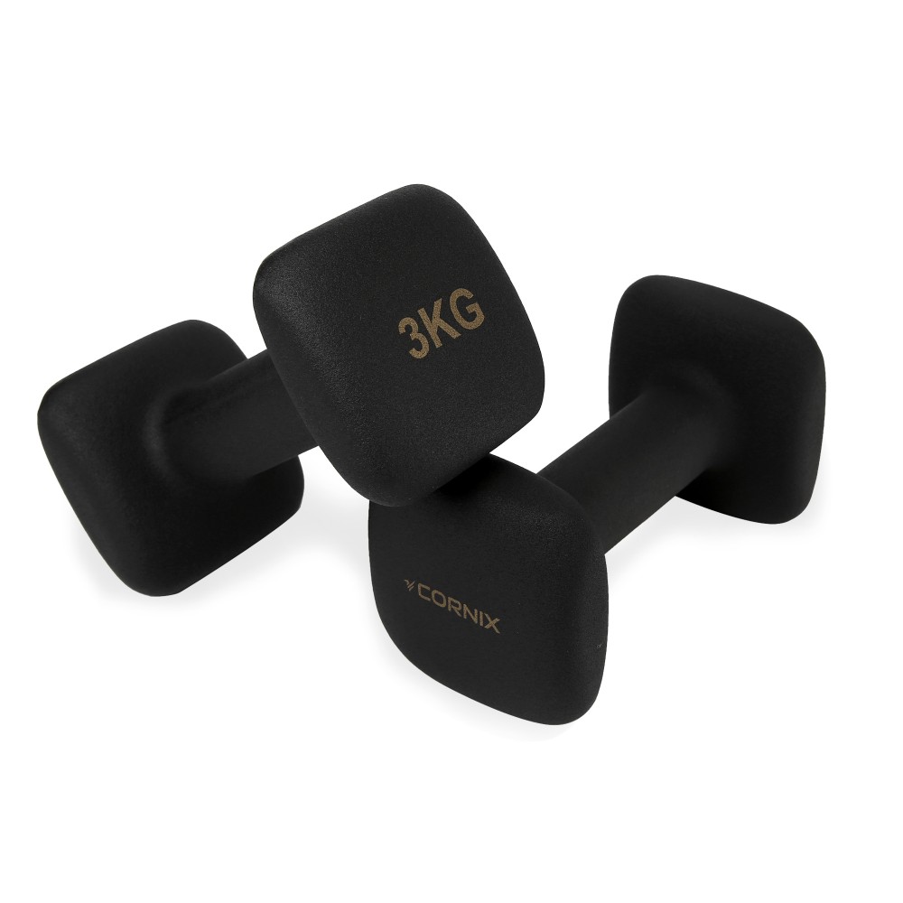 Виниловые гантели Cornix Square 2 x 3 кг XR-0408 Black