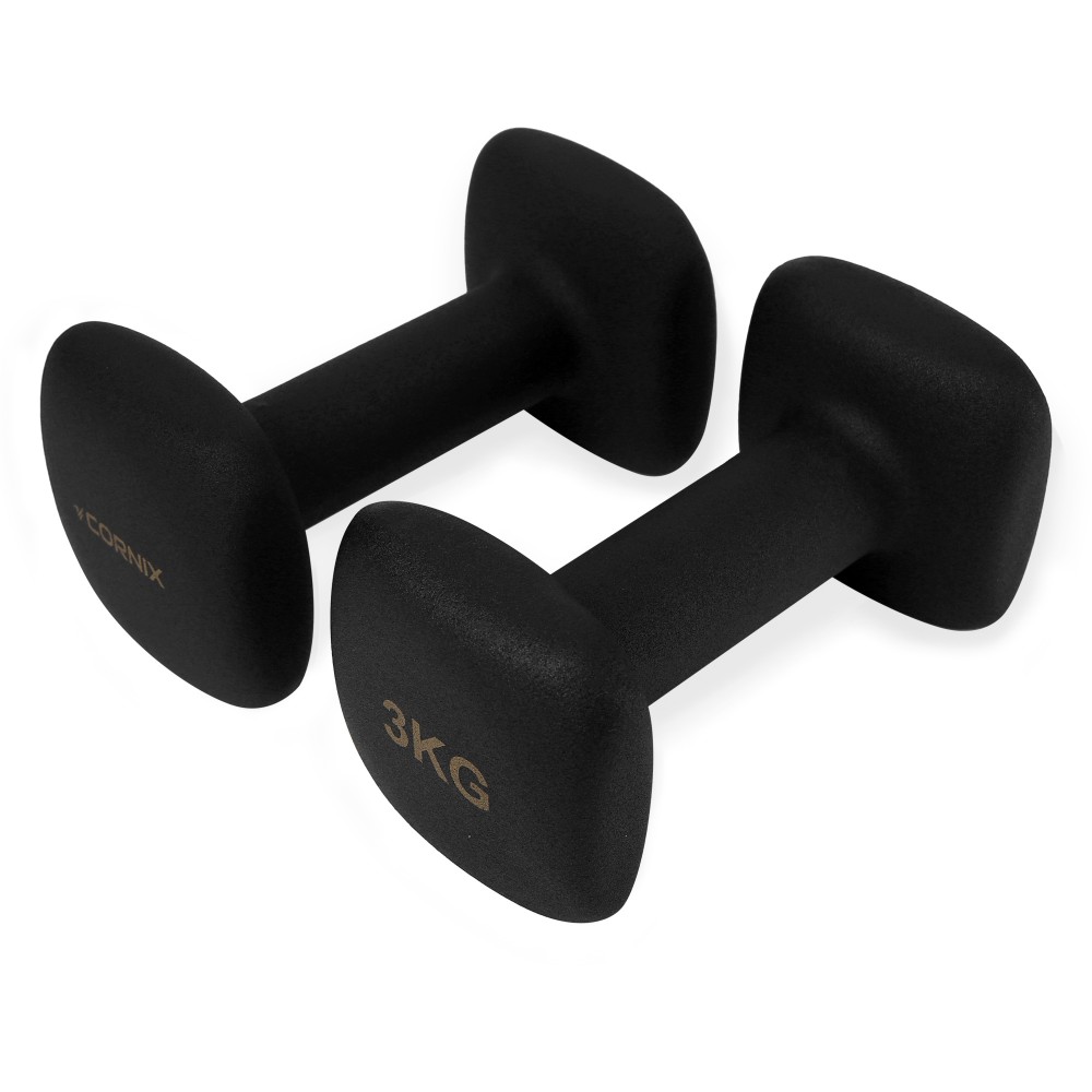 Виниловые гантели Cornix Square 2 x 3 кг XR-0408 Black
