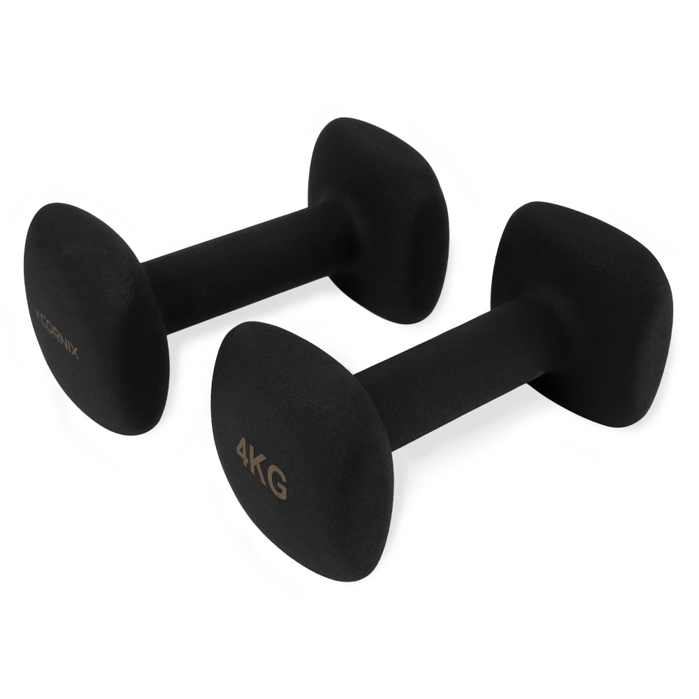 Виниловые гантели Cornix Square 2 x 4 кг XR-0409 Black