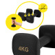 Гантелі вінілові Cornix Square 2 x 4 кг XR-0409 Black