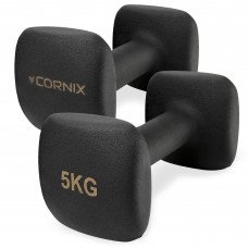 Виниловые гантели Cornix Square 2 x 5 кг XR-0410 Black