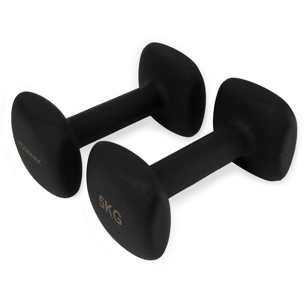 Виниловые гантели Cornix Square 2 x 5 кг XR-0410 Black